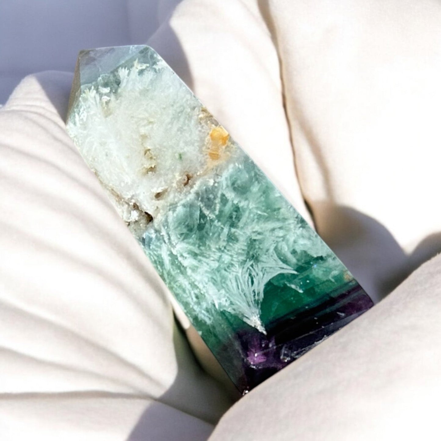 FEATHER FLUORITE - Golden Earth Jewellery
